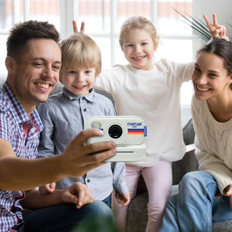 Starcam® print, appareil photo à impression instantanée avec capteur de 1,3 mm, carte sd et kit de personnalisation des photos Blanc 5 - vertbaudet enfant 
