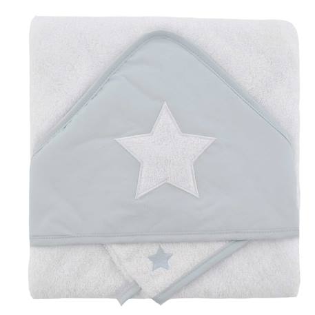 Coffret sortie de bain brodée + gant étoile Gris clair 1 - vertbaudet enfant 
