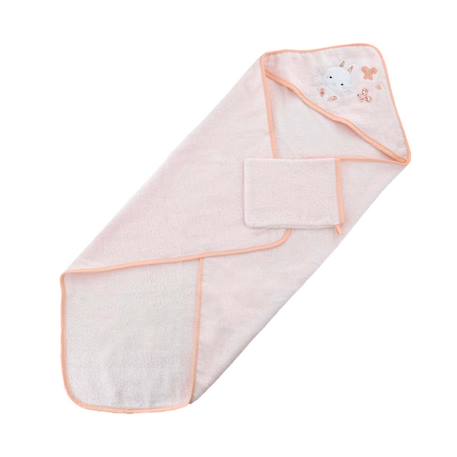 Sortie de bain avec gant lapinou Pink 1 - vertbaudet enfant 