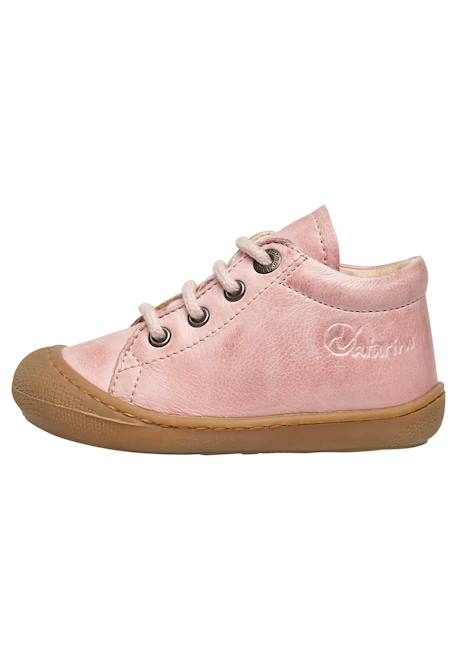 Chaussures premiers pas en cuir cocoon Beige+Pêche-+Rose+Rose clair+Rose poudré 18 - vertbaudet enfant 