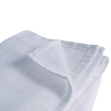 Lot de 6 langes carré Blanc 2 - vertbaudet enfant 