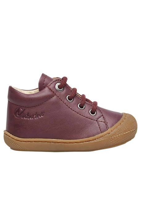 Chaussures en cuir cocoon Bordeaux-+Marron-+Marron foncé-+Vert foncé-+Violet- 21 - vertbaudet enfant 