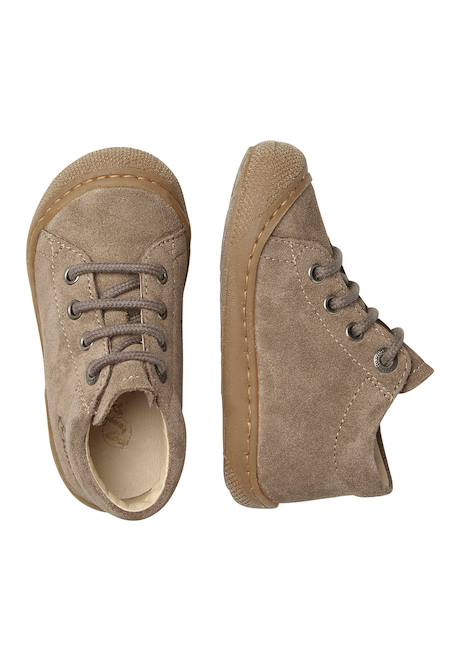 Chaussures premiers pas en suède cocoon Beige-platin-+Bleu clair-+Marron foncé- 13 - vertbaudet enfant 