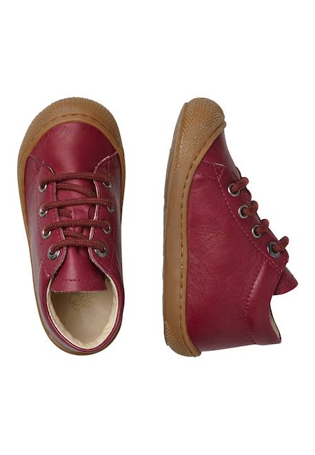 Chaussures en cuir cocoon Bordeaux-+Marron-+Marron foncé-+Vert foncé-+Violet- 4 - vertbaudet enfant 