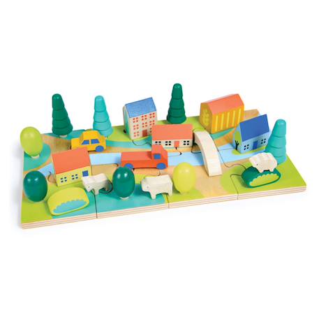 Puzzle petit ville dès 3 ans Multicolor 2 - vertbaudet enfant 