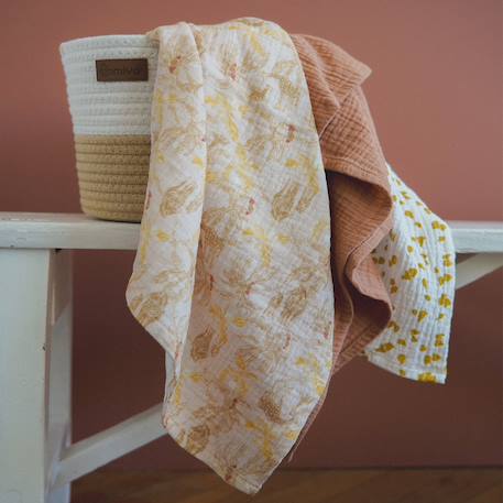 Lot de 3 langes bébé safari Naturel 3 - vertbaudet enfant 