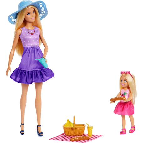 Barbie - poupée malibu et chelsea en pique-nique Multicolore 2 - vertbaudet enfant 