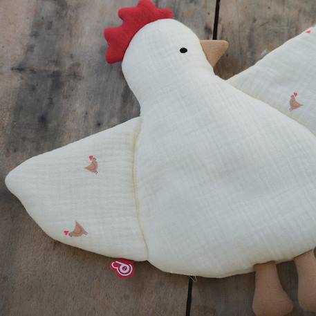 Doudou plat poule love Beige 3 - vertbaudet enfant 