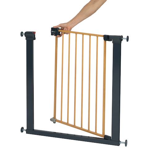 Barrière de sécurité easy close securetech métal Effet bois 2 - vertbaudet enfant 