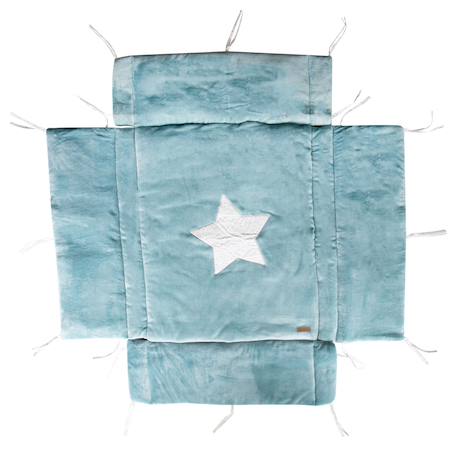 Tapis tour pour parc Bleu+Gris galet+Terracotta 1 - vertbaudet enfant 