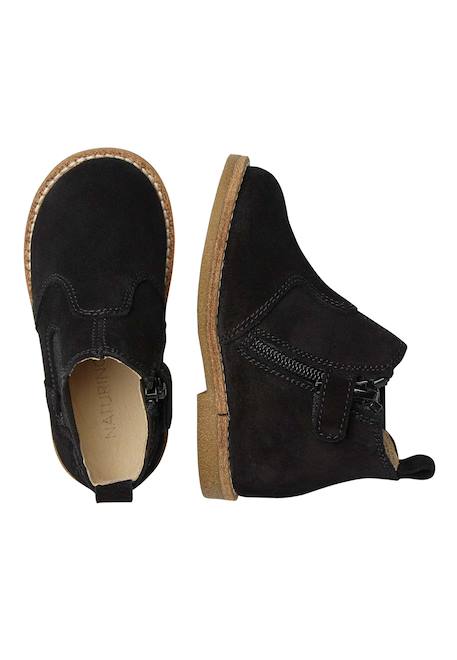 Chelsea boots en suède avec fermeture éclair arthur Noir- 4 - vertbaudet enfant 