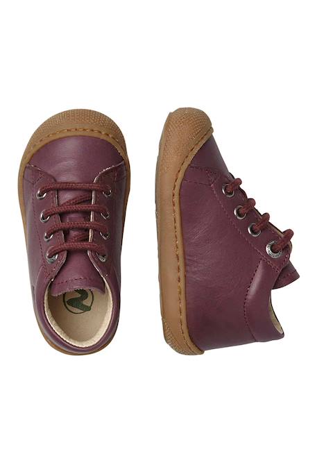 Chaussures en cuir cocoon Bordeaux-+Marron-+Marron foncé-+Vert foncé-+Violet- 24 - vertbaudet enfant 