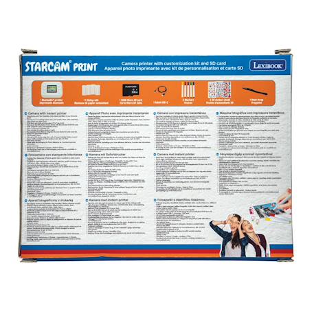 Starcam® print, appareil photo à impression instantanée avec capteur de 1,3 mm, carte sd et kit de personnalisation des photos Blanc 4 - vertbaudet enfant 