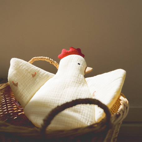 Doudou plat poule love Beige 2 - vertbaudet enfant 
