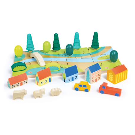 Puzzle petit ville dès 3 ans Multicolor 4 - vertbaudet enfant 