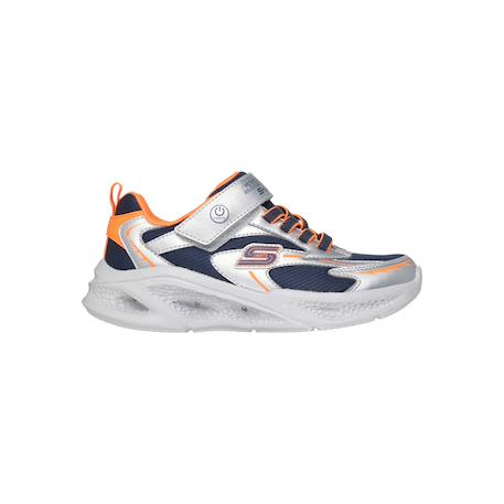 Baskets basses à scratch Argent orange 1 - vertbaudet enfant 