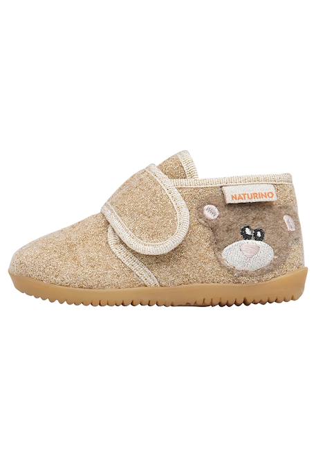 Pantoufles en feutre carillon Beige- 3 - vertbaudet enfant 