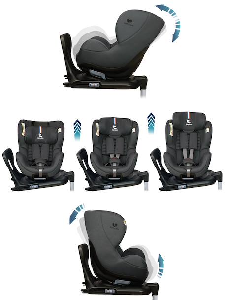 Siège auto dos route pivotant r129 i-size 61-105 cm softness® gaïa access Quartz 4 - vertbaudet enfant 