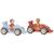 Set de 2 voitures de course en bois Bleu, rouge, jaune 1 - vertbaudet enfant 