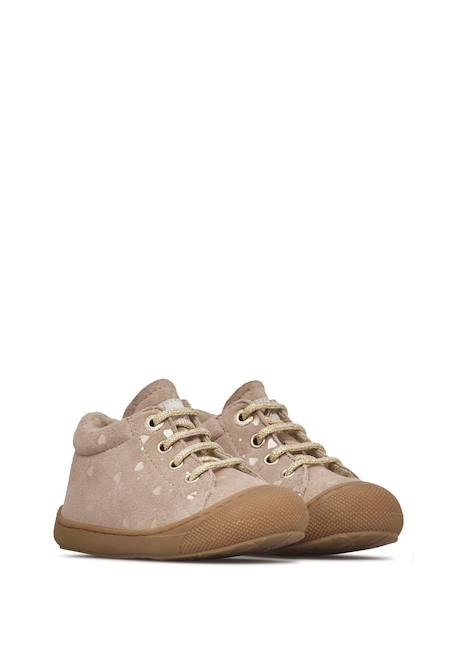 Chaussures en suède cocoon Gris tourterelle-+Rose poudré- 2 - vertbaudet enfant 