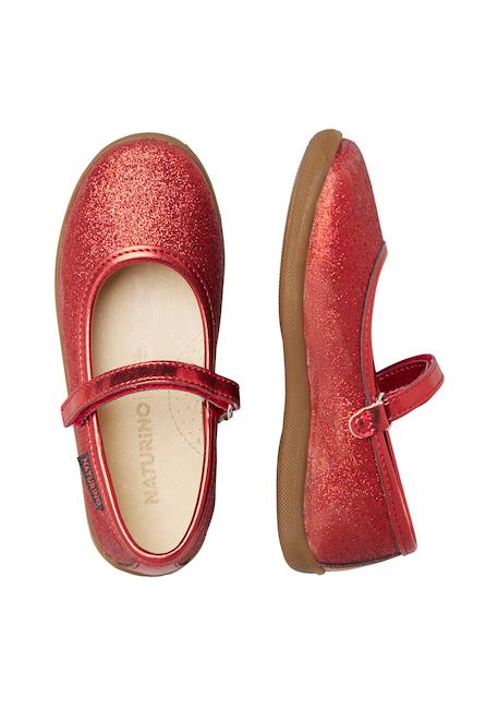 Ballerines en tissu pailleté pavia 2 Argent-+Platine-+Rouge- 14 - vertbaudet enfant 