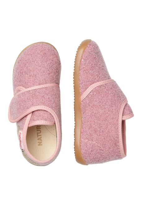 Pantoufles avec écusson ours carillon Rose- 4 - vertbaudet enfant 