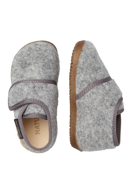 Pantoufles souples avec empiècement étoile carillon Gris-+Marine- 4 - vertbaudet enfant 