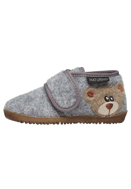 Pantoufles souples avec empiècement étoile carillon Gris-+Marine- 3 - vertbaudet enfant 