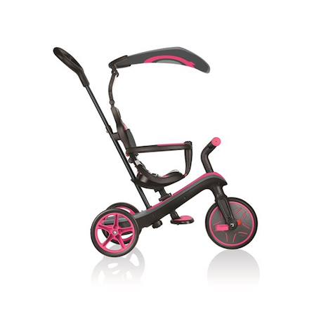 Explorer trike 4 en 1 - tricycle évolutif & draisienne Noir et rose 3 - vertbaudet enfant 