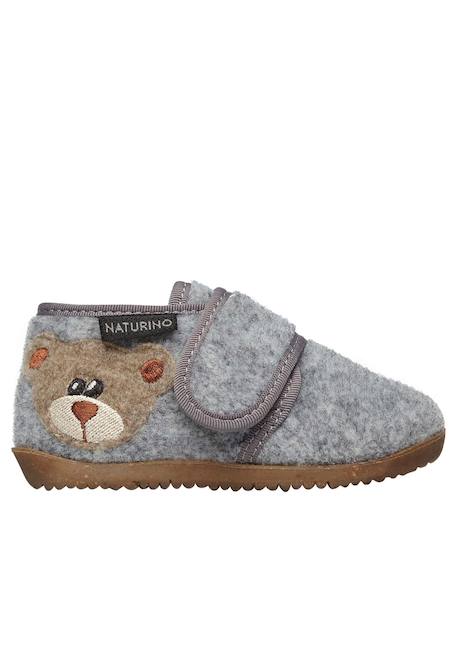 Pantoufles souples avec empiècement étoile carillon Gris-+Marine- 1 - vertbaudet enfant 