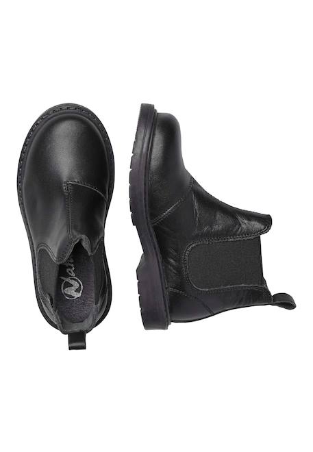 Bottines chelsea en cuir de veau piccadilly Noir- 4 - vertbaudet enfant 