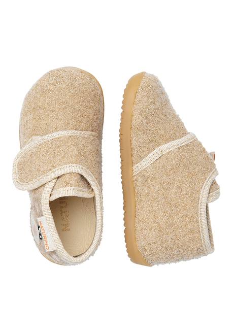 Pantoufles en feutre carillon Beige- 4 - vertbaudet enfant 