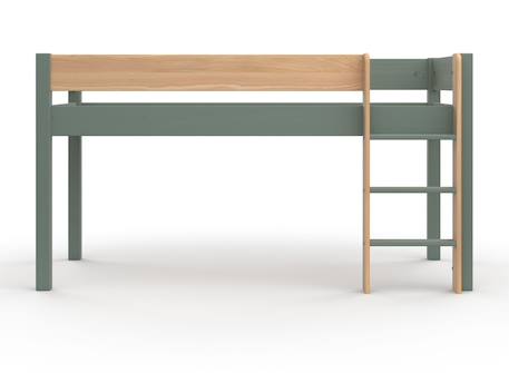 Lit mezzanine landes Blanc & bois massif+Bois massif kaki+Flanelle et bois massif+Kaki et bois massif 8 - vertbaudet enfant 