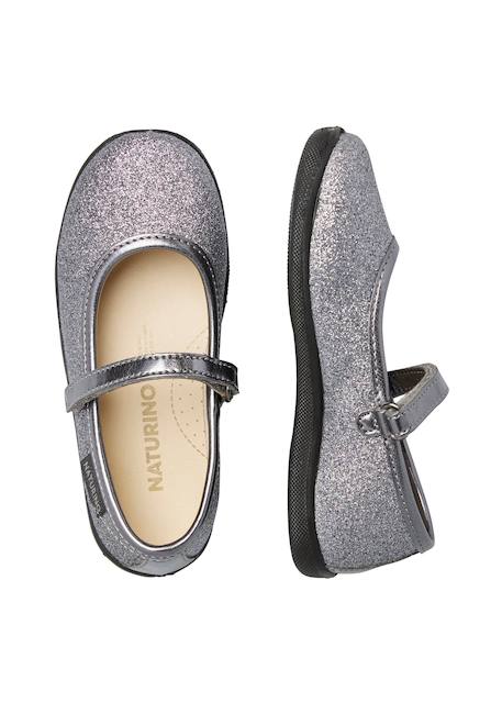 Ballerines en tissu pailleté pavia 2 Argent-+Platine-+Rouge- 4 - vertbaudet enfant 