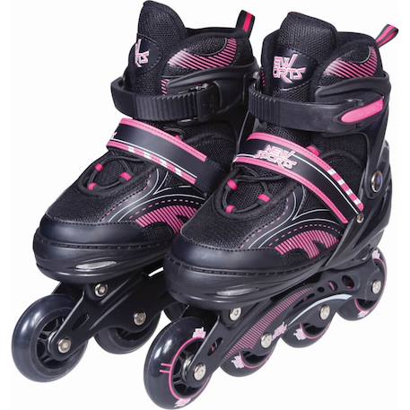 Rollers inline taille 35 - 38 Bleu et rose 1 - vertbaudet enfant 