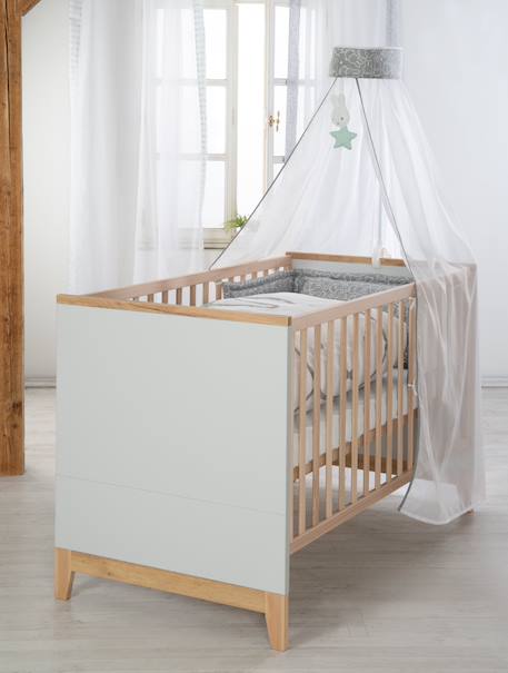 Chambre bébé évolutive complète - style scandinave avec soft-close caro Gris clair / chêne doré 5 - vertbaudet enfant 