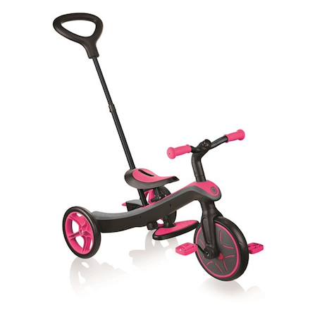 Explorer trike 4 en 1 - tricycle évolutif & draisienne Noir et rose 4 - vertbaudet enfant 