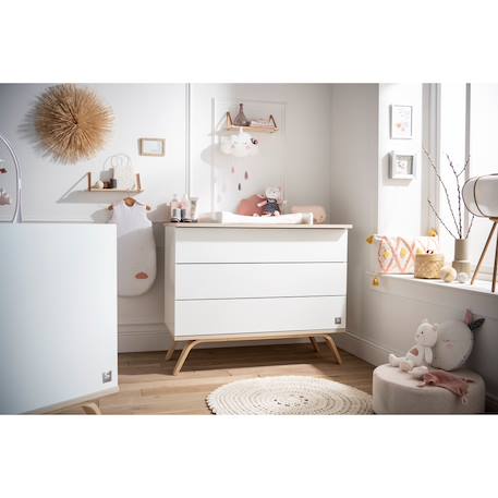 Commode 3 tiroirs en bois - serena Blanc 5 - vertbaudet enfant 
