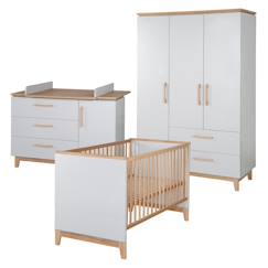 Chambre et rangement-Chambre bébé évolutive complète - style scandinave avec soft-close caro
