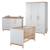 Chambre bébé évolutive complète - style scandinave avec soft-close caro Gris clair / chêne doré 1 - vertbaudet enfant 