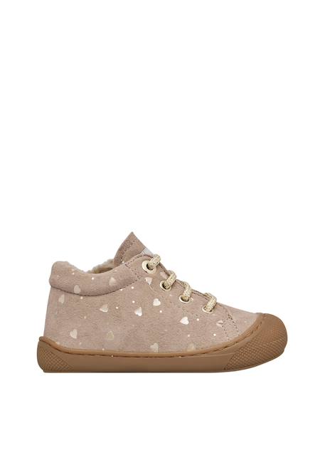 Chaussures premiers pas en suède cocoon Beige+Rose poudré-+Vert 1 - vertbaudet enfant 