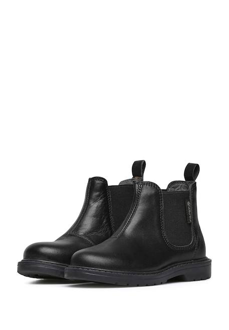 Bottines chelsea en cuir de veau piccadilly Noir- 5 - vertbaudet enfant 