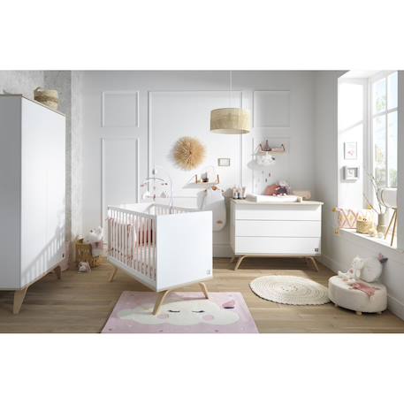 Commode 3 tiroirs en bois - serena Blanc 3 - vertbaudet enfant 