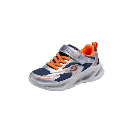 Baskets basses à scratch Argent orange 4 - vertbaudet enfant 