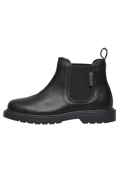 Bottines chelsea en cuir de veau piccadilly Noir- 3 - vertbaudet enfant 