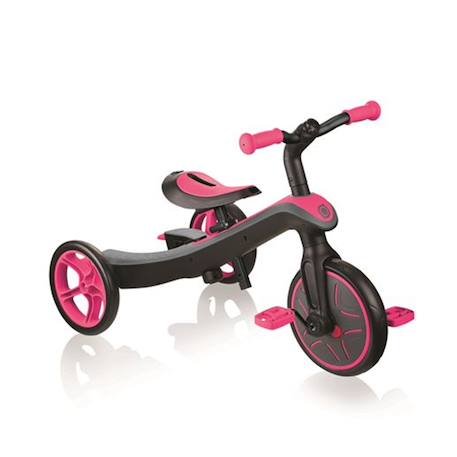 Explorer trike 4 en 1 - tricycle évolutif & draisienne Noir et rose 5 - vertbaudet enfant 