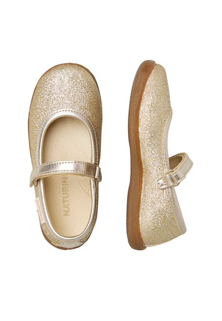 Ballerines en tissu pailleté pavia 2 Platine-+Rose-platine- 4 - vertbaudet enfant 