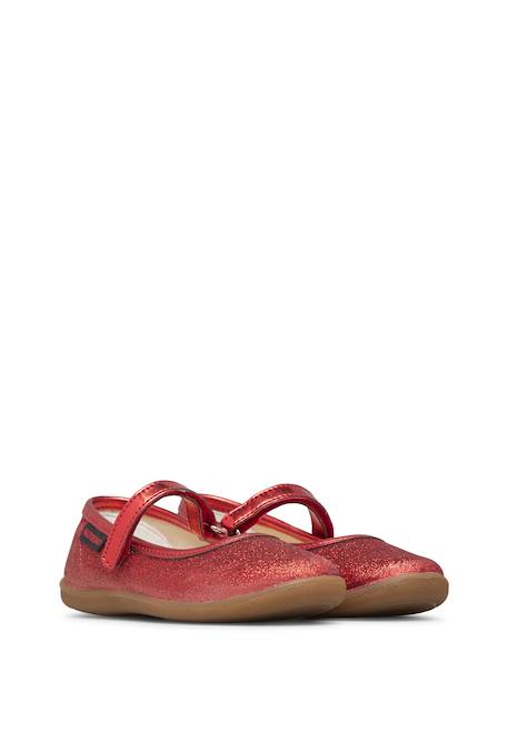 Ballerines en tissu pailleté pavia 2 Argent-+Platine-+Rouge- 12 - vertbaudet enfant 