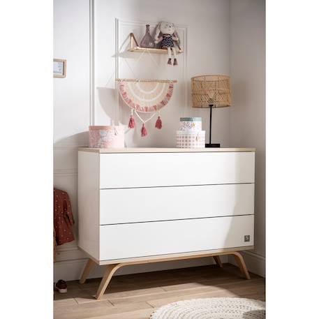 Commode 3 tiroirs en bois - serena Blanc 6 - vertbaudet enfant 