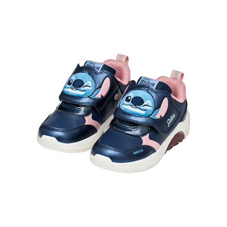 Baskets basses à scratch Stitch Navy rose 3 - vertbaudet enfant 